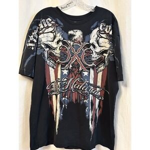 VTG Y2K Xtreme Couture Black T Shirt 2XL MMA Natural Randy Couture Cyber Grunge